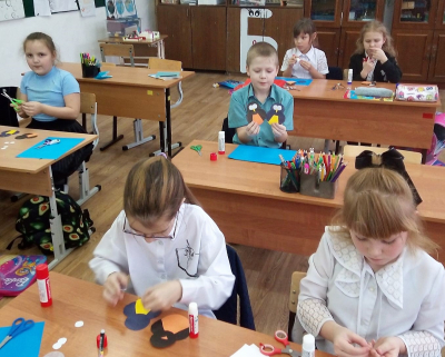 птички в морозный день
