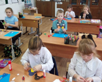 птички в морозный день